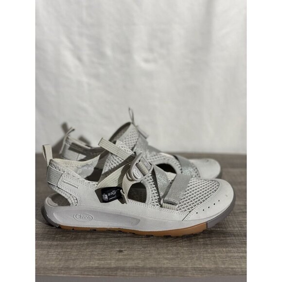 CHACO ODYSSEY Closed Toe Hiking Sport Sandals Women 8 Metallic Silver/Gray Mesh - Picture 2 of 14